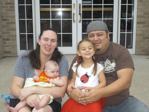Alannah & Gianna with family